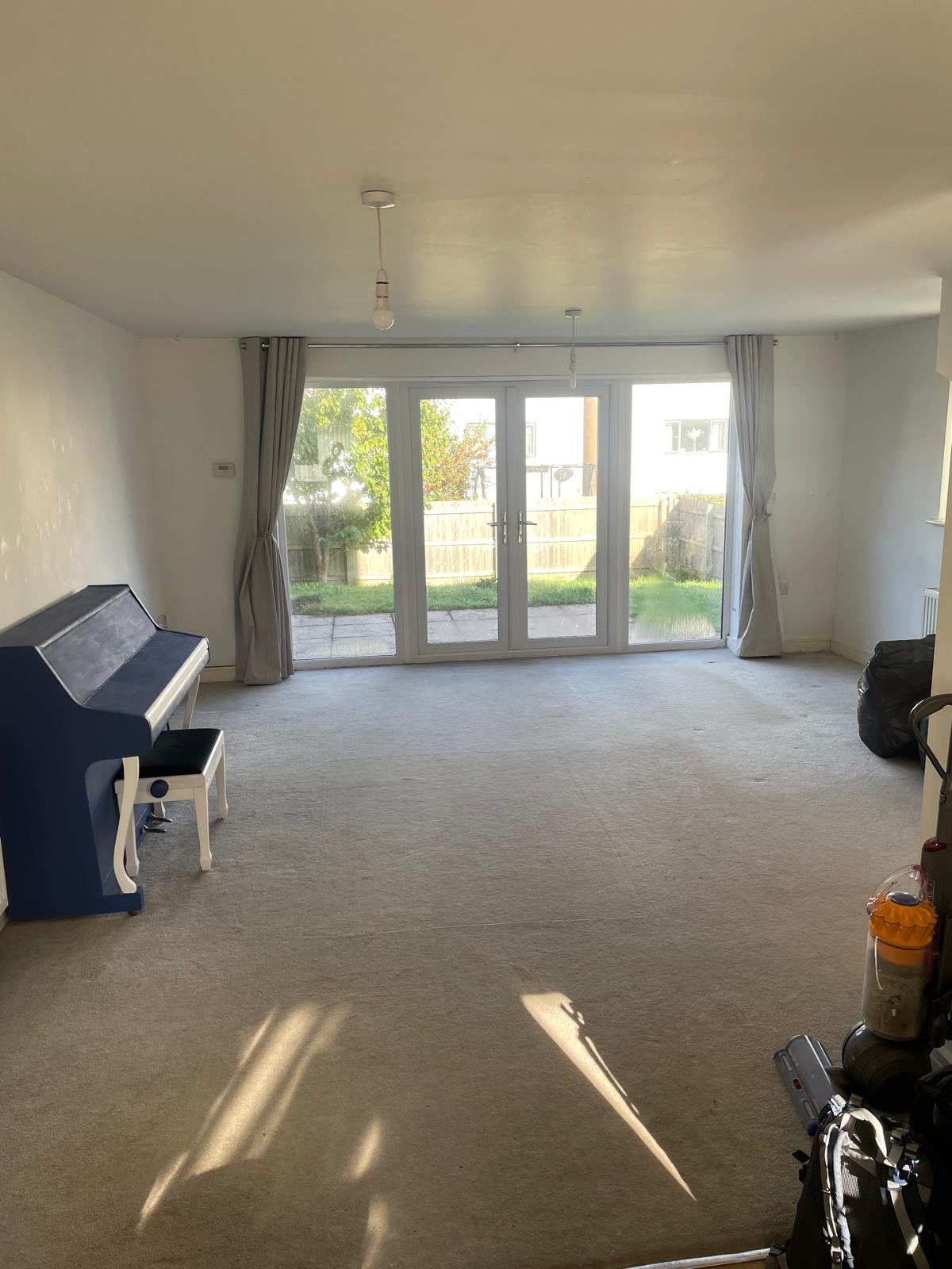 The living room, nearly empty